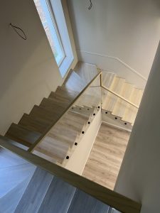 Стеклянное ограждение, лестничное ограждение на точках Тольятти Дизайн Стекло