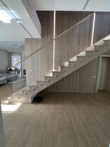 Стеклянное ограждение, лестничное ограждение на точках Тольятти Дизайн Стекло