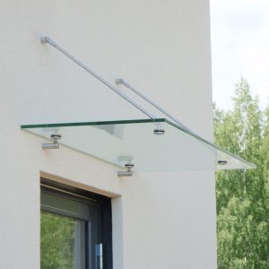 Стеклянный козырек над дверью