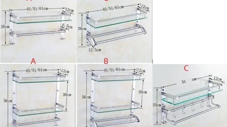 Как выбрать стеклянные полки для ванной
